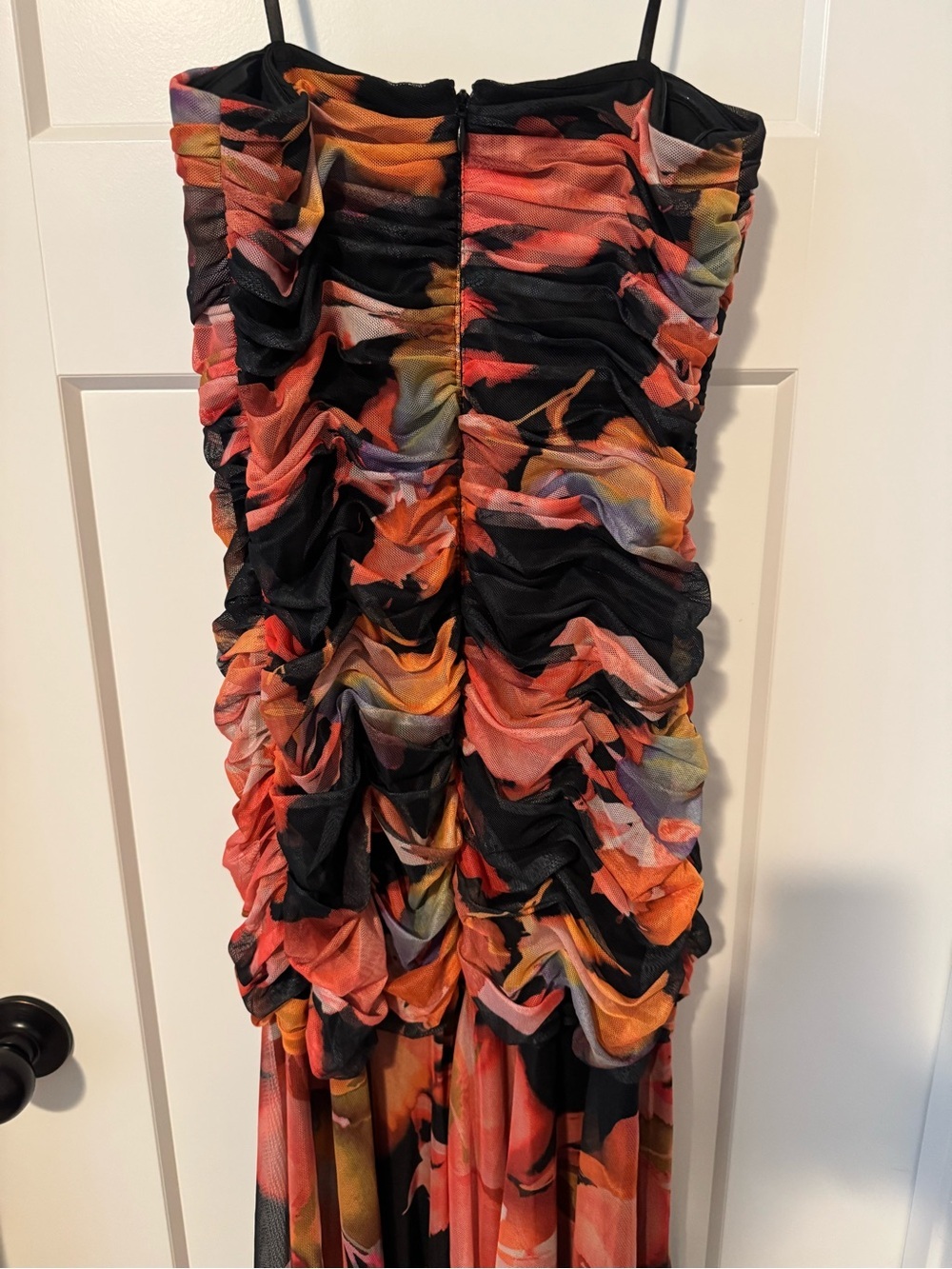 Hutch bonni dress Strapless Floral Ruched Maxi Dress drop waist - Picture 8 of 11
